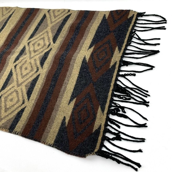 Vintage Italian designer chevron western cowboy print scarf - Picture 9 of 11